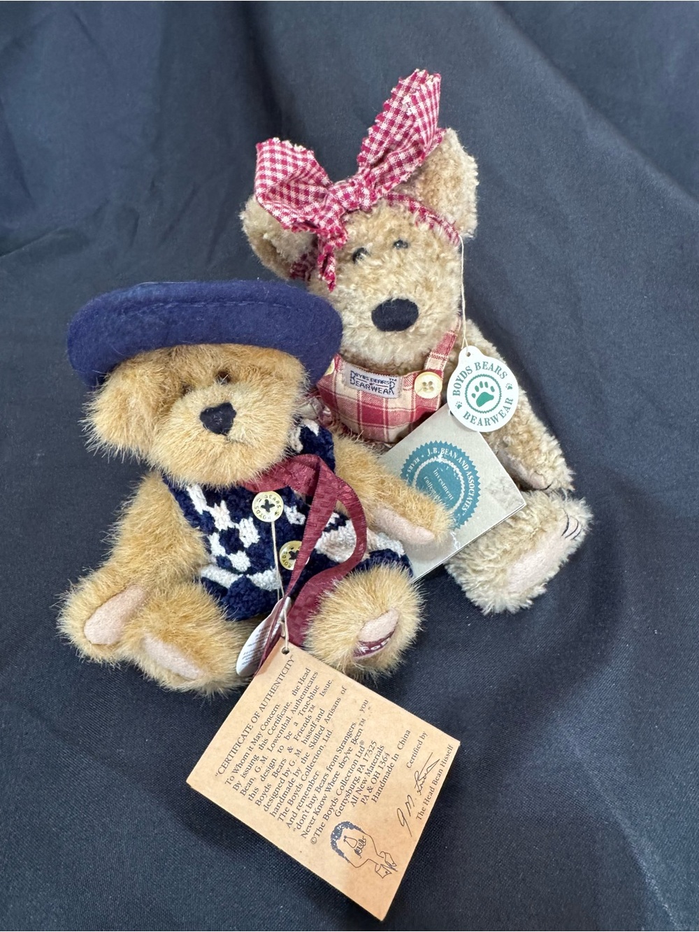 Boyds Bears Caitlin Berriweather & Gwynda Plush Bear Set w/ Tags